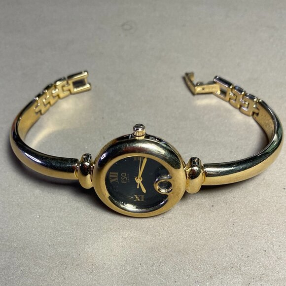 ESQ By Movado Black Dial Gold Tone Ladies Watch - Picture 2 of 5